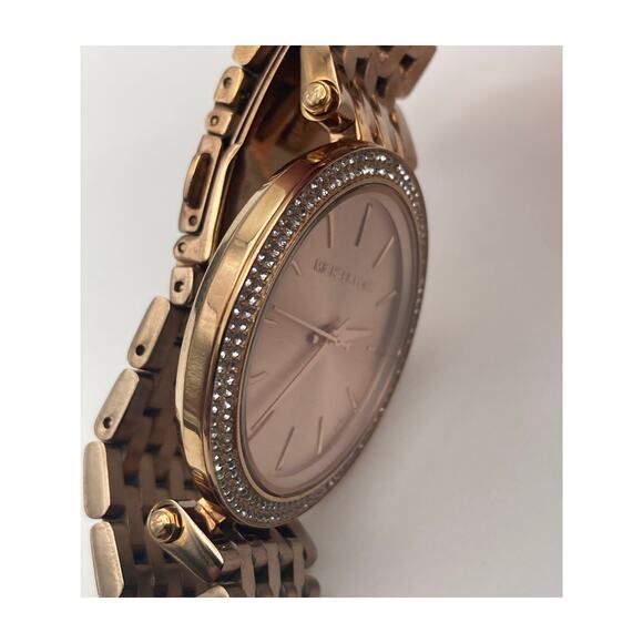 Michael Kors Women's Darci Rose Gold Tone Watch 39mm New Battery - Wrist 5.5 WR - Picture 7 of 10
